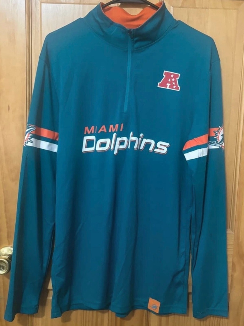 🏈 Miami Dolphins 1/4 Zip Lightweight Pullover Jacket - Men’s Size M